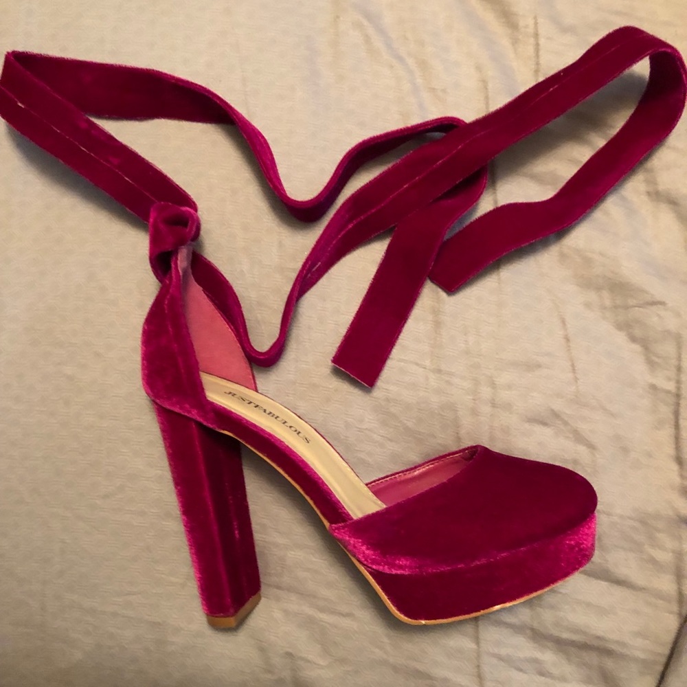 Velvet Pink Heels